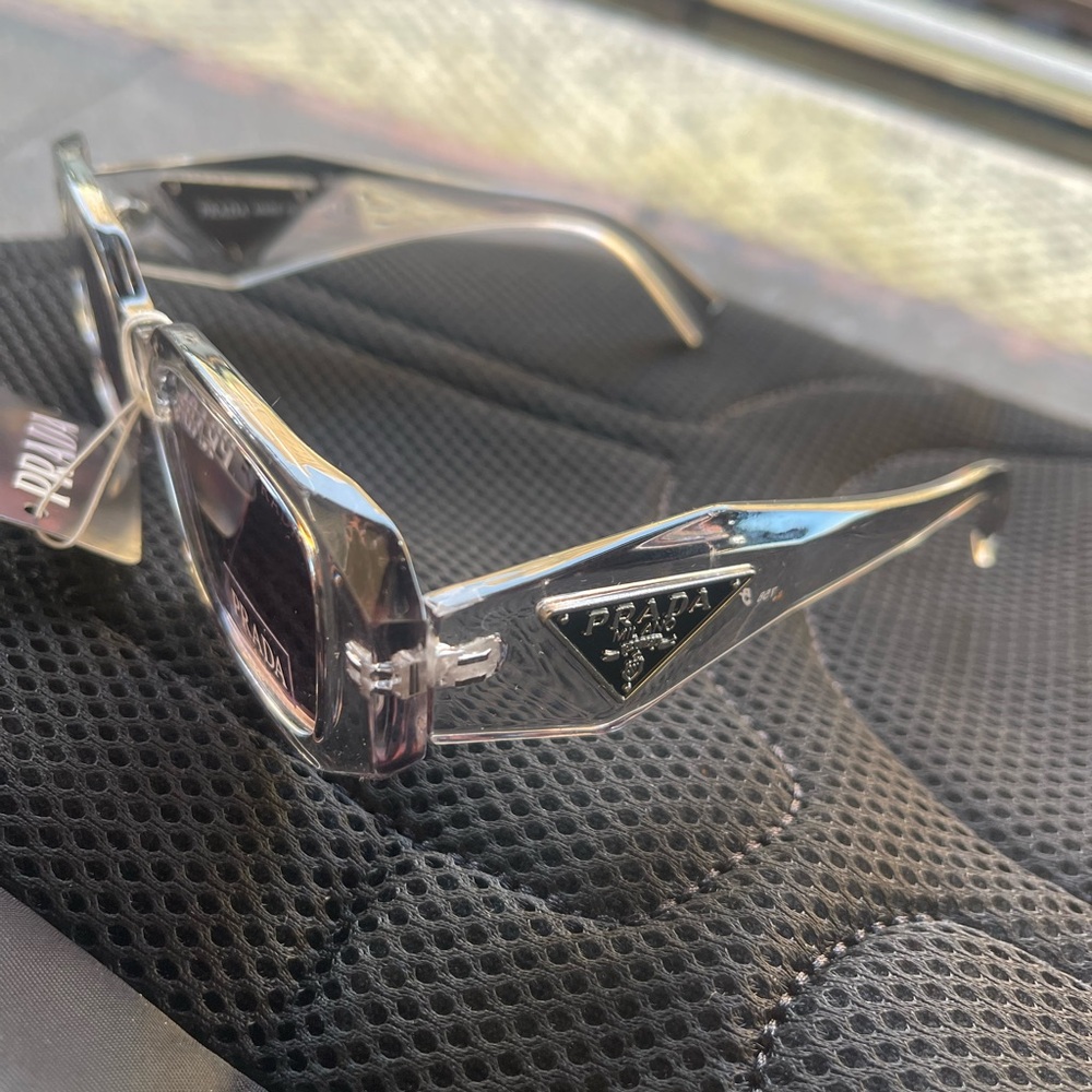 Prada Women's Clear Frame Sunglasses - Picture 5 of 6